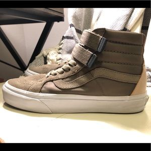 Women’s olive and pink Vans